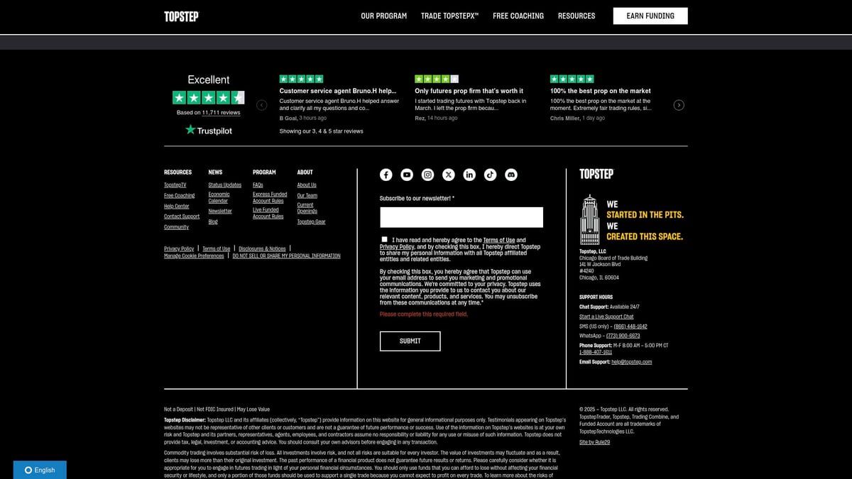 7 Best Free Prop Firm Challenge Options For Traders 2025 - Topstep Free Combine Trials