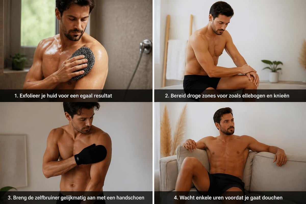 Stappen voor het aanbrengen van zelfbruiner