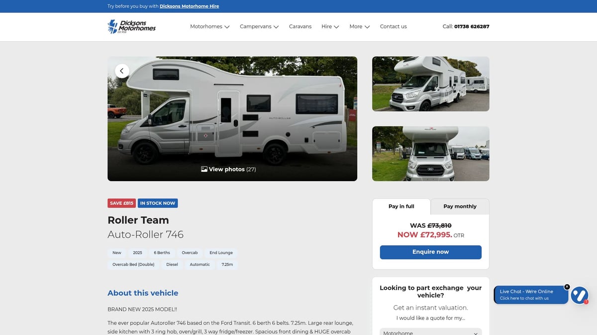 Top 7 6 Berth Motorhomes For Families In 2025 - Roller Team Auto-Roller 746