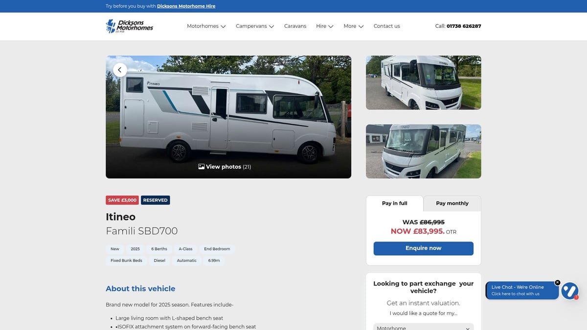 Top 7 6 Berth Motorhomes For Families In 2025 - Itineo Famili SBD700