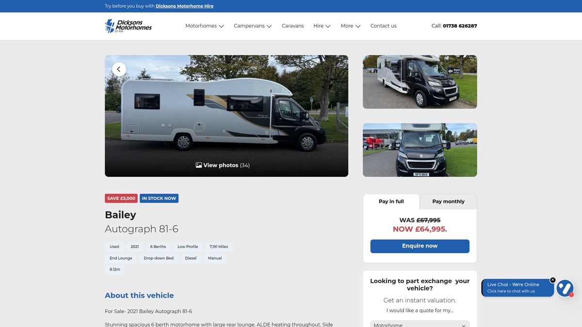 Top 7 6 Berth Motorhomes For Families In 2025 - Bailey Autograph 81-6