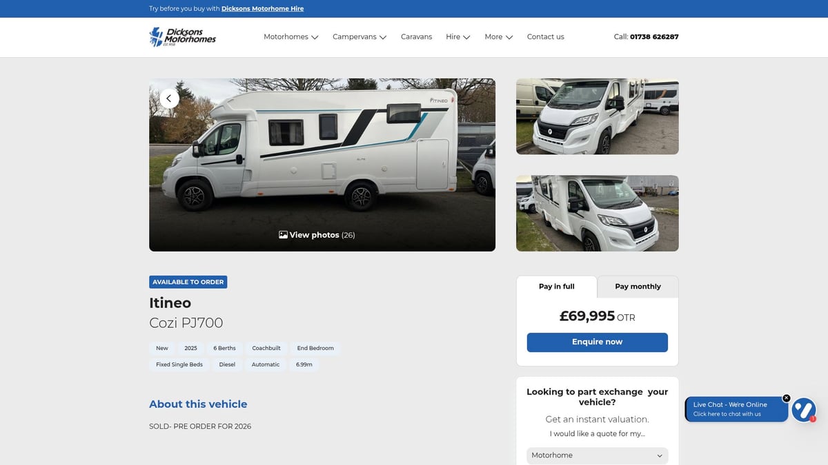 Top 7 6 Berth Motorhomes For Families In 2025 - Itineo Cozi PJ700