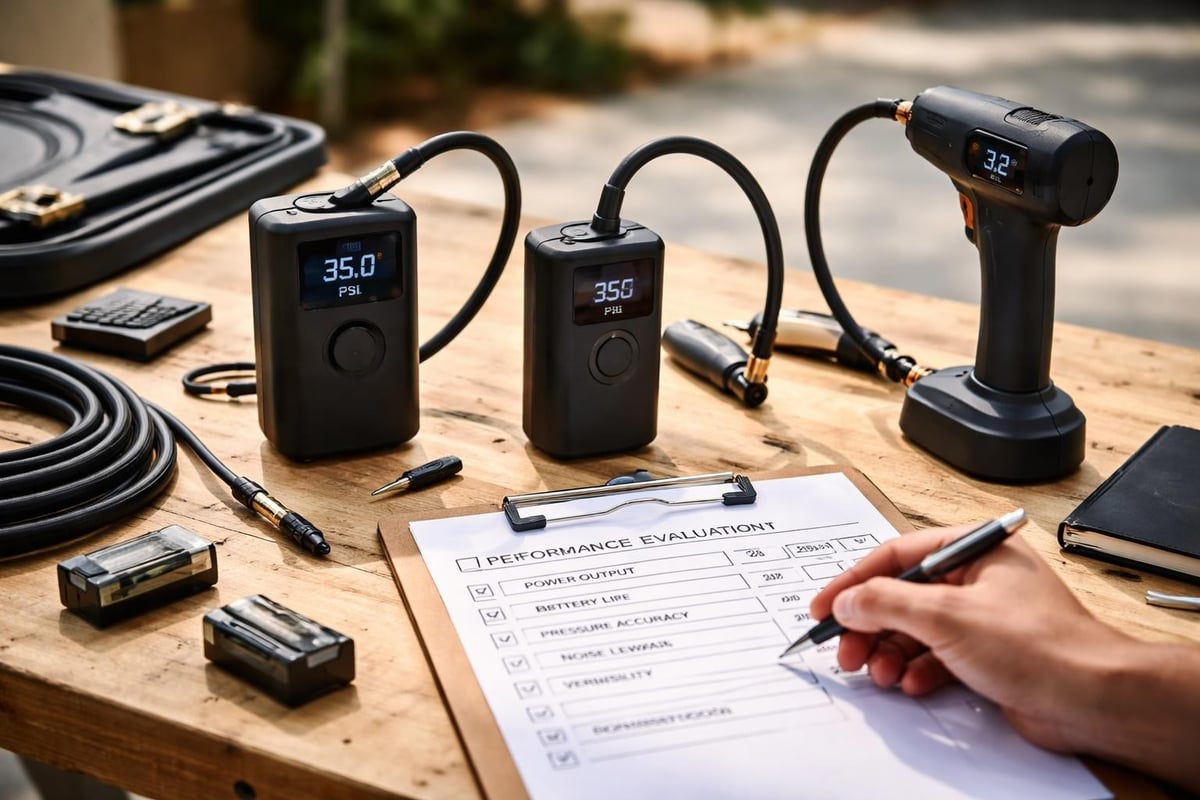 Portable inflator features comparison