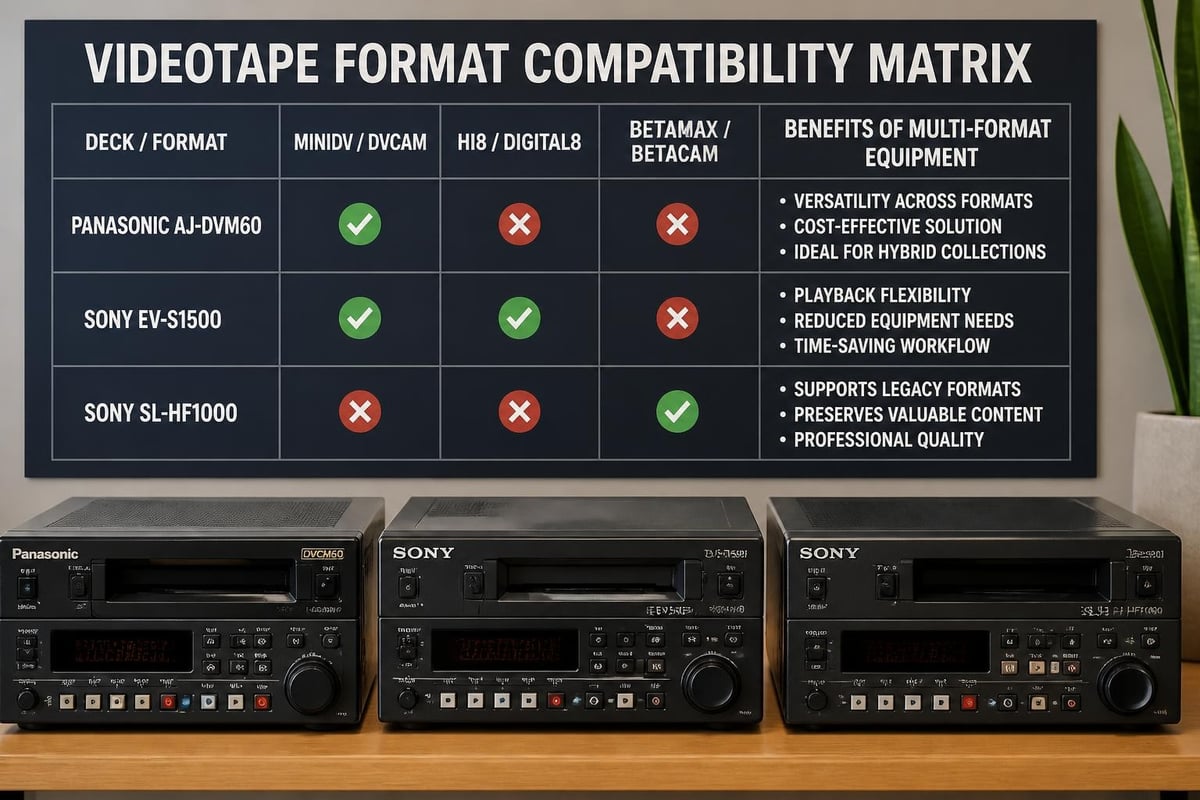 Professional video format compatibility