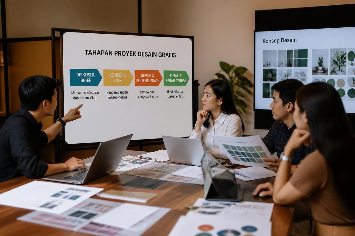 Proses kerja desainer grafis profesional