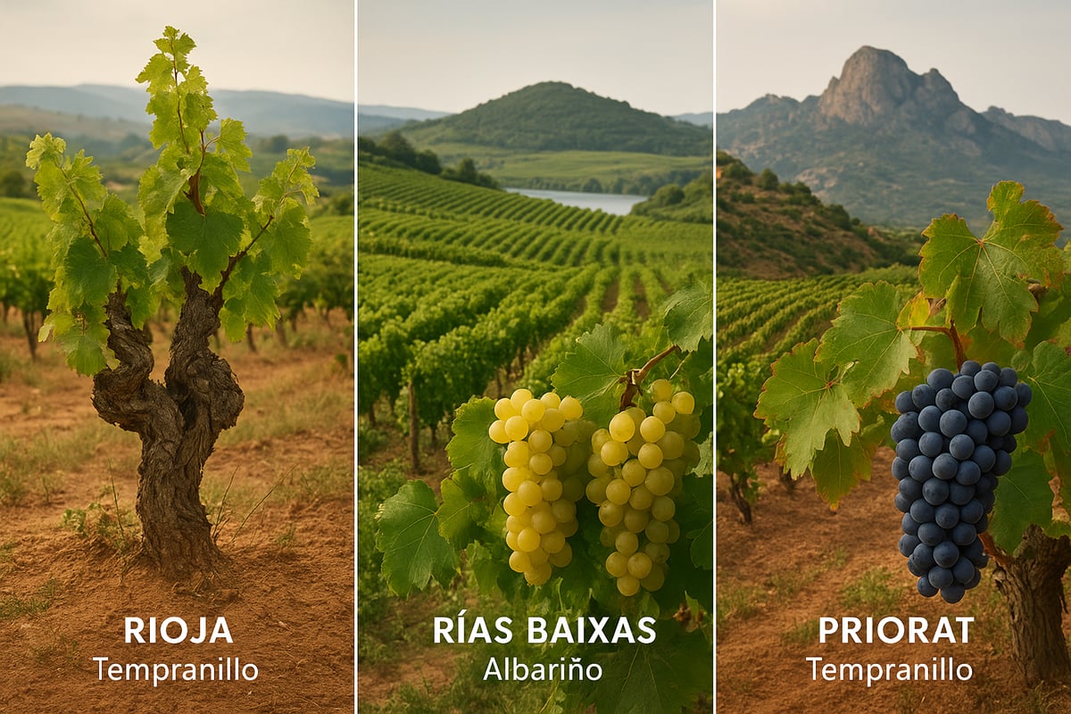 Helstu spænsk vínhéruð og þrúgur