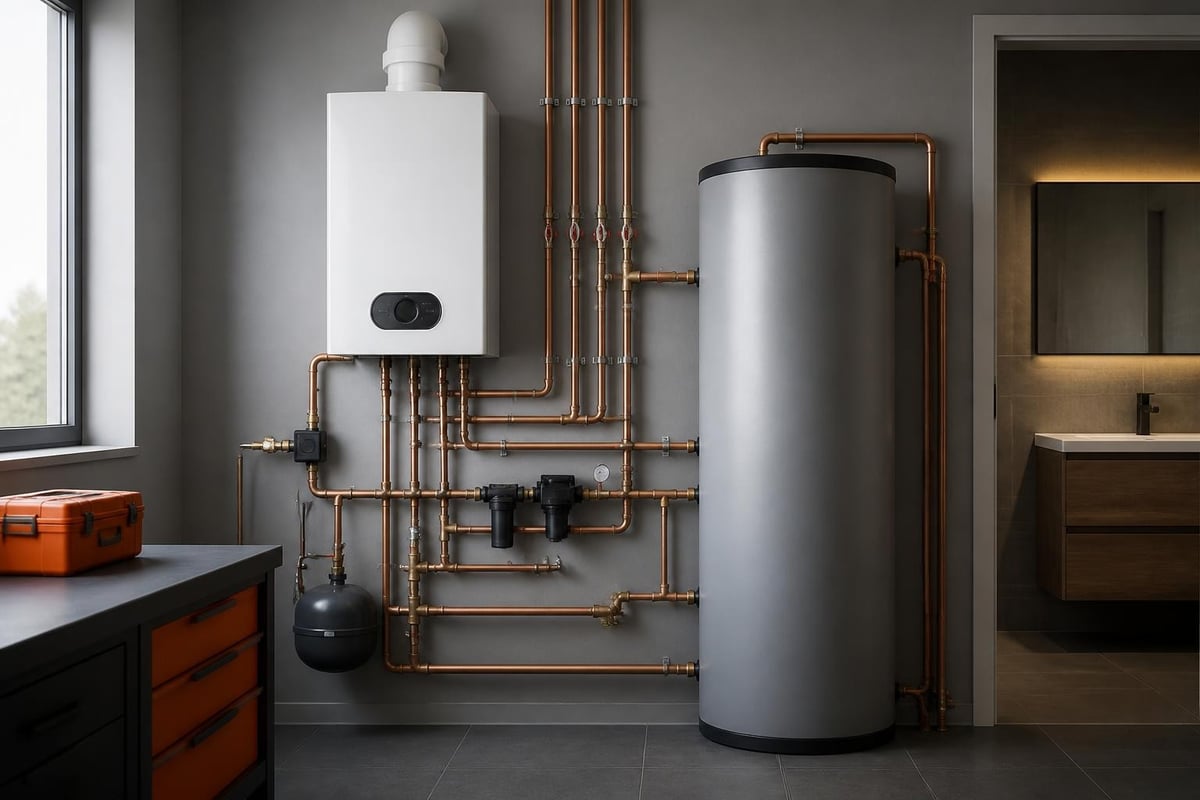System boiler components diagram