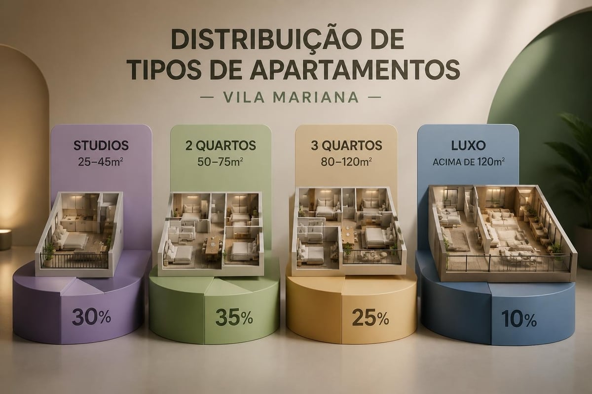 Tipologias apartamentos Vila Mariana