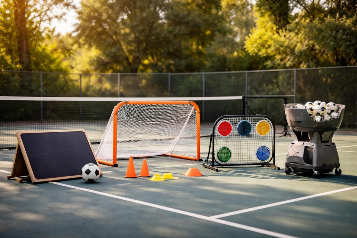 Tennis training progression tools