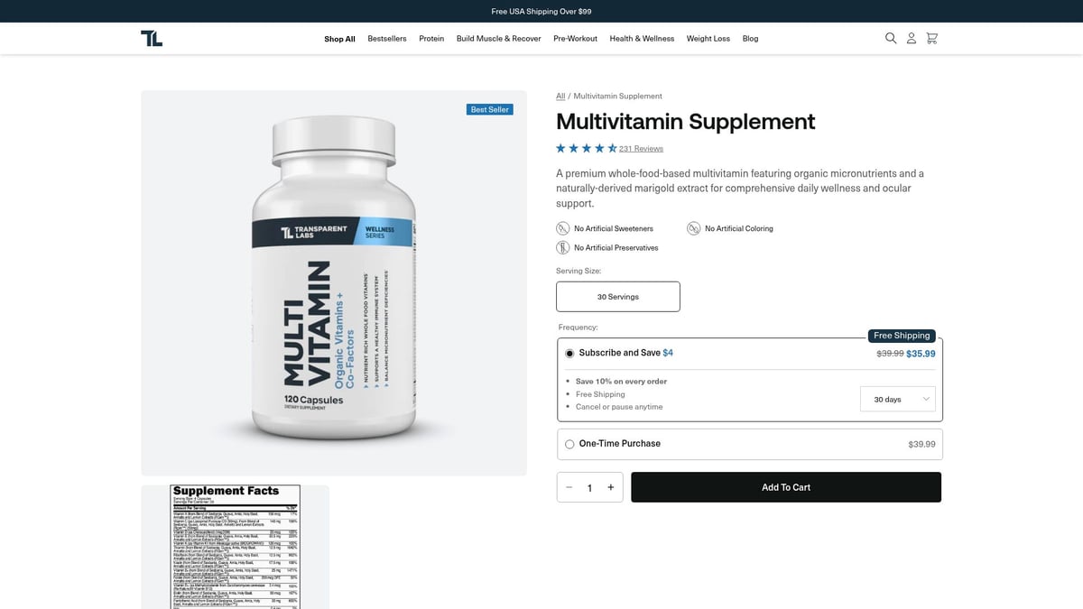 Top 8 Best Multivitamins for Men to Try in 2026 - Transparent Labs Multivitamin