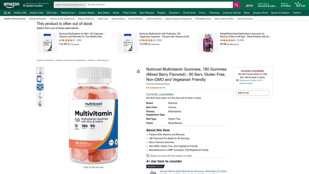 Top 8 Best Multivitamins for Men to Try in 2026 - Nutricost Multivitamin Gummies
