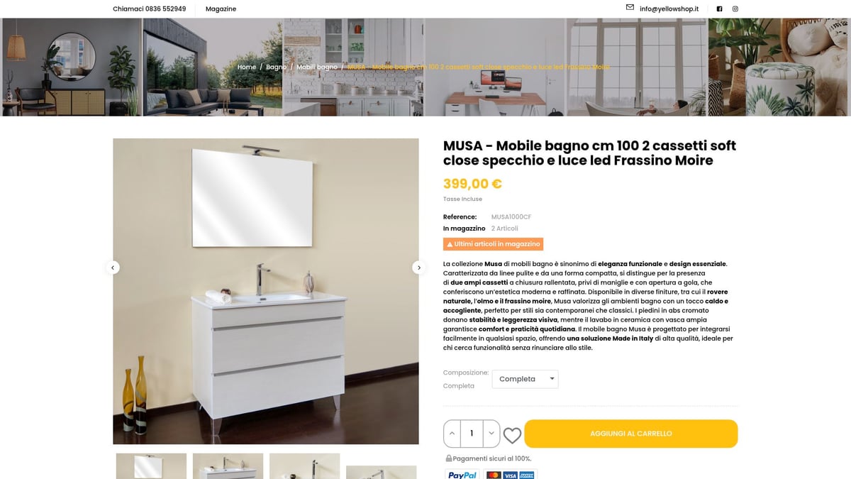 7 Idee Creative di Mobile Bagno con Lavabo Moderno per il 2026 - Mobile Bagno Sospeso in Legno Naturale: Musa Frassino 100 cm