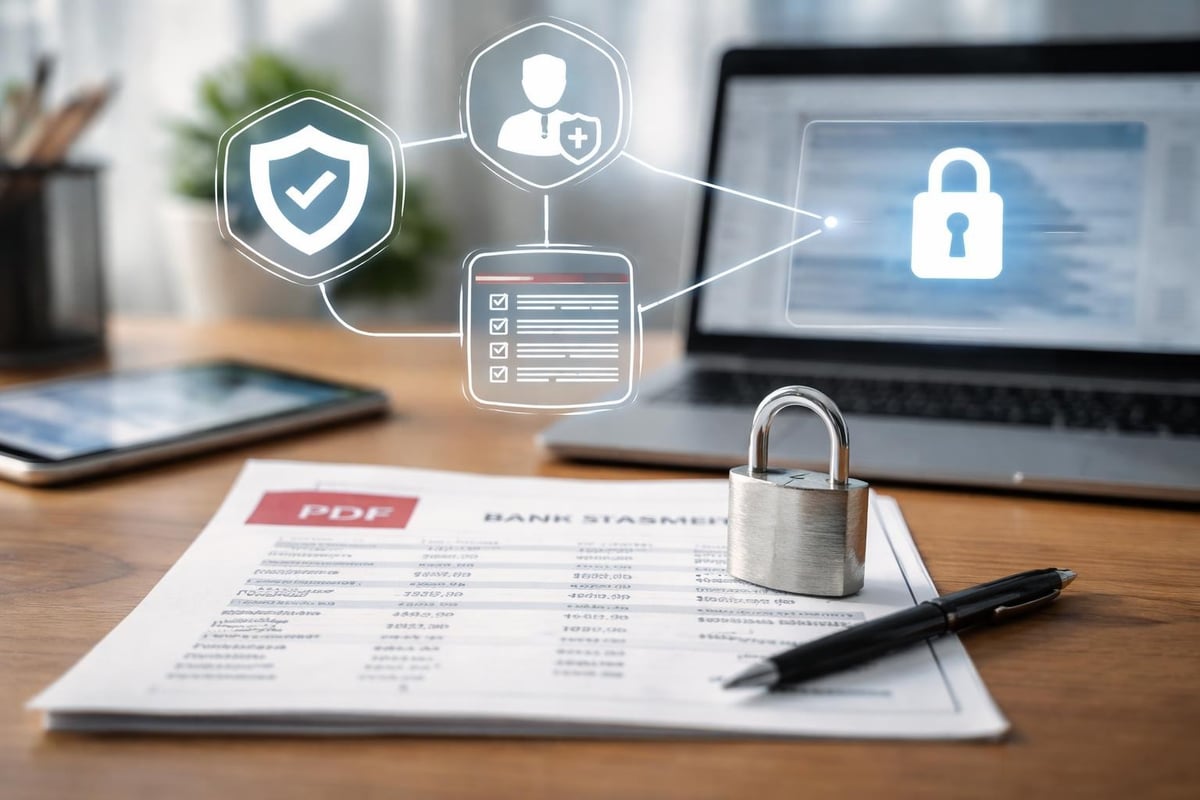 Bank statement security layers
