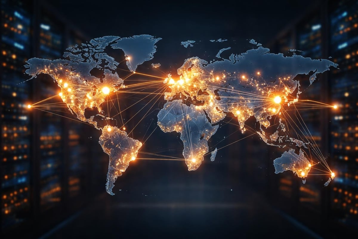 Global cloud hosting distribution