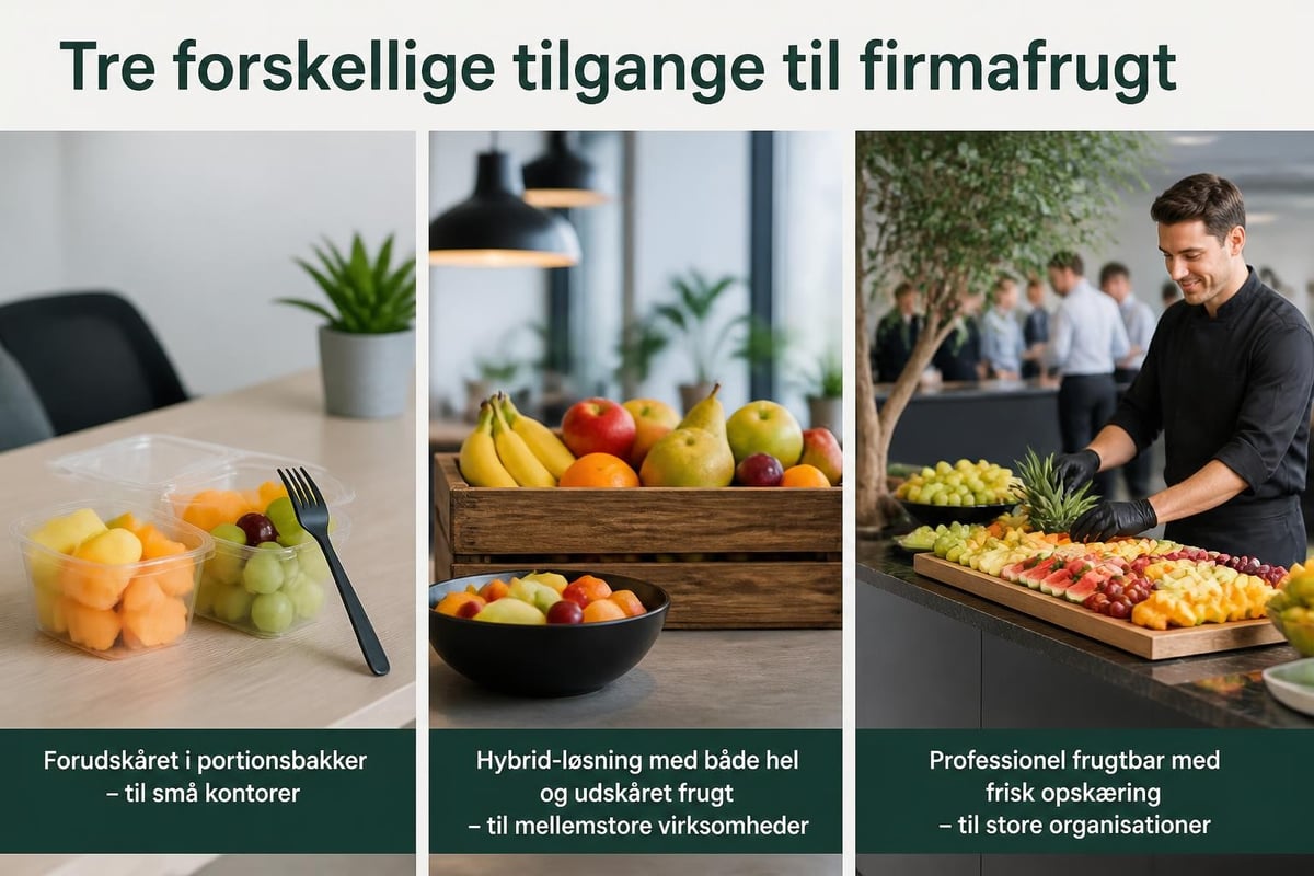Servering af frisk frugt på arbejdspladsen