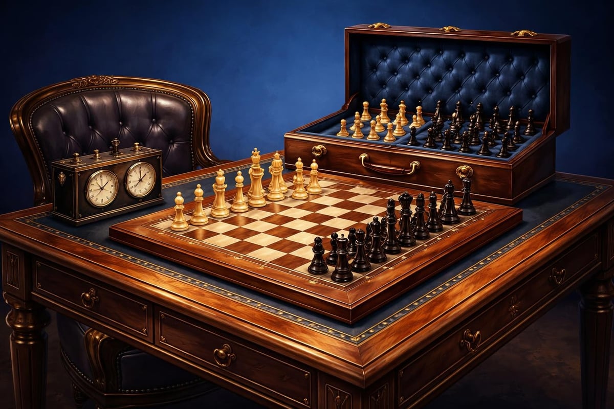 Complete luxury chess setup