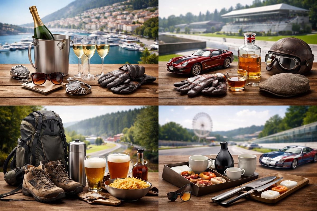 F1 circuit tracks mapped with gift categories