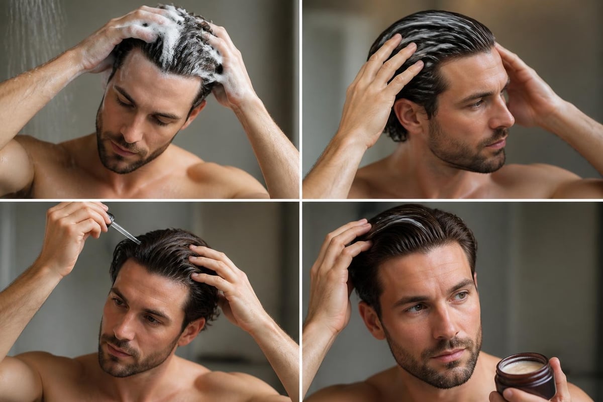 Beard care product application sequence