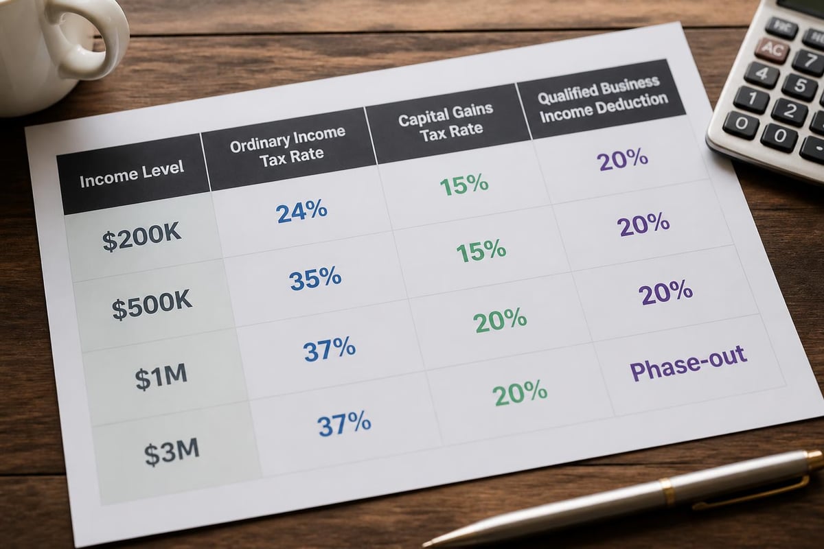 Tax rate comparison across income levels