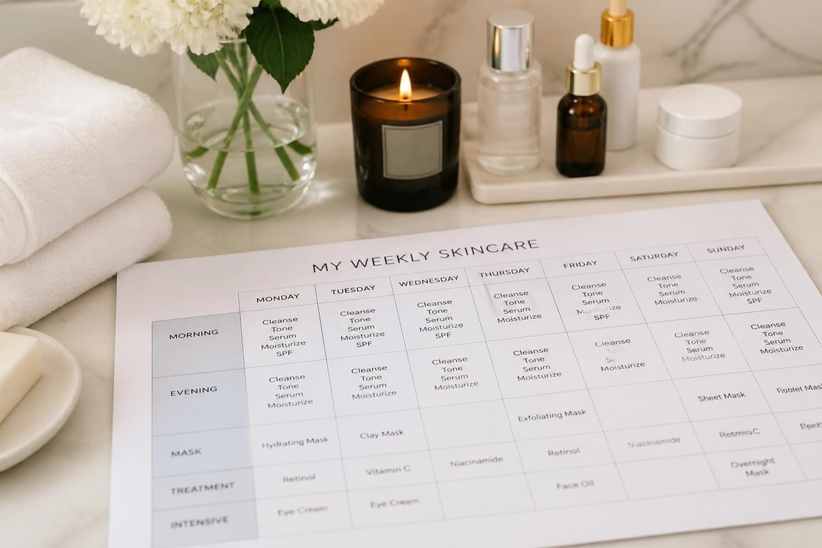 Weekly skincare routine