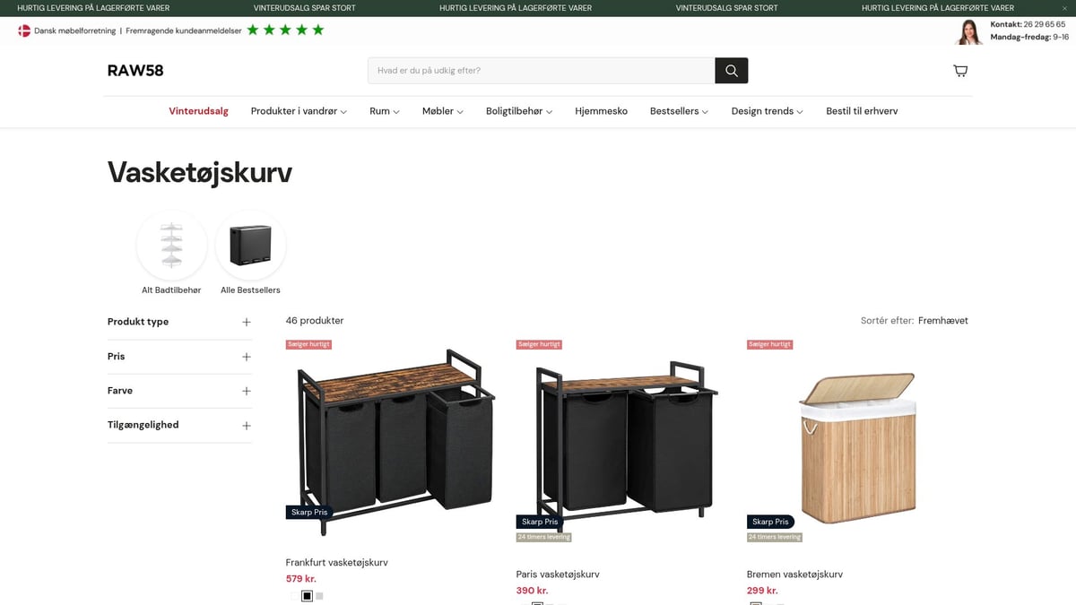 7 Smarte Vasketøjskurve Med Låg Til Dit Hjem 2026 - RAW58 Vasketøjskurv i Flet med Låg – Naturligt og Lækkert