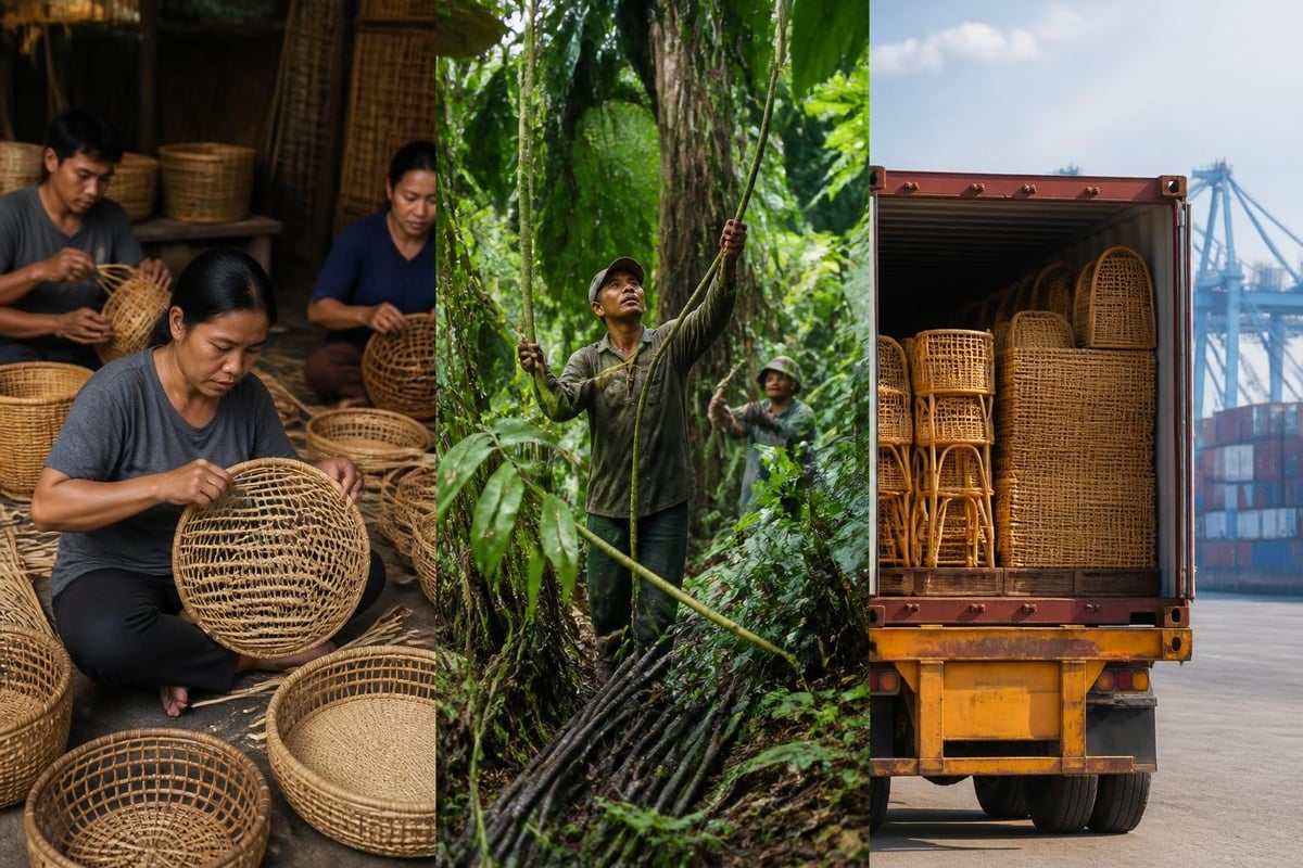 Indonesian rattan basket manufacturing regions