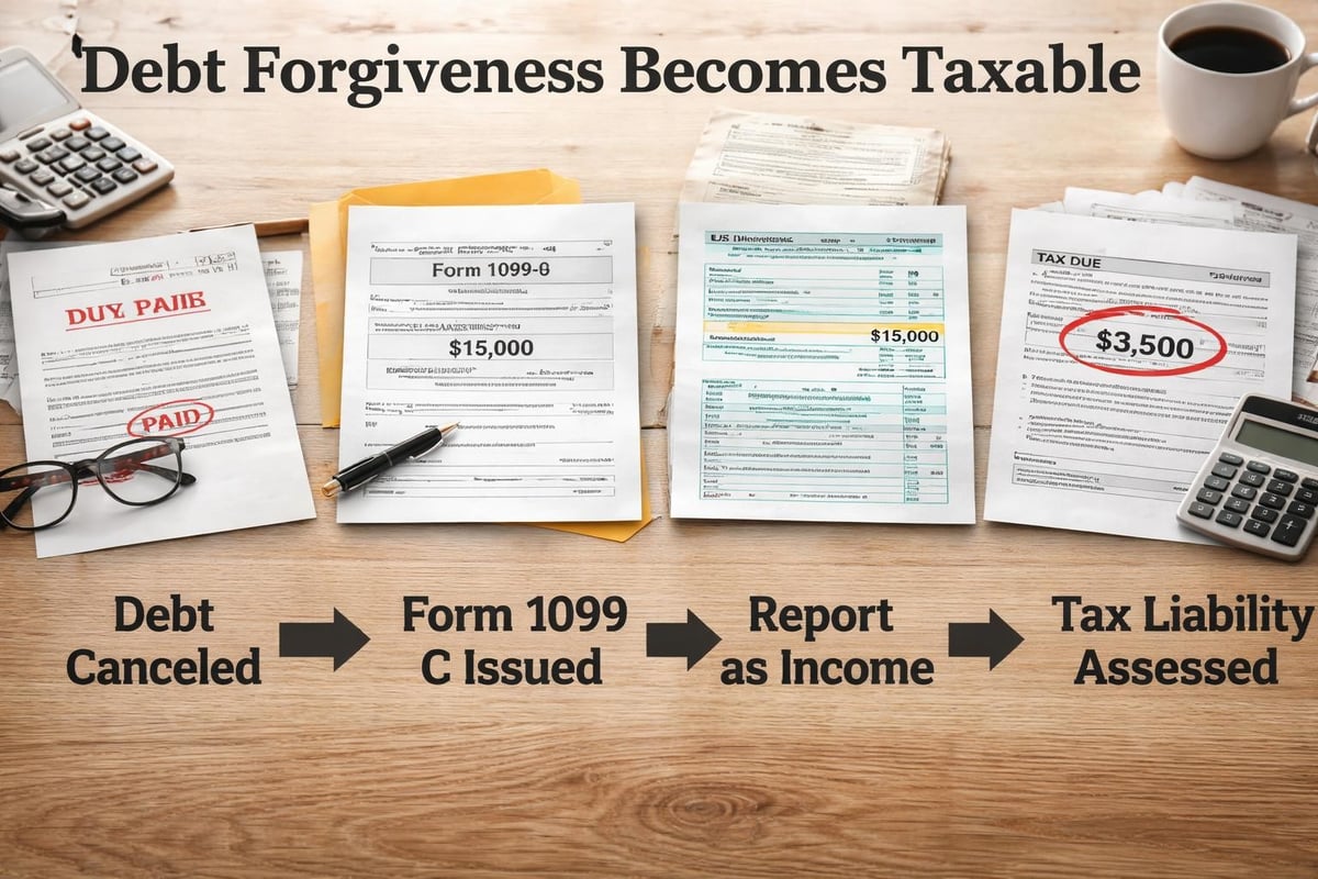 Debt forgiveness income tax process
