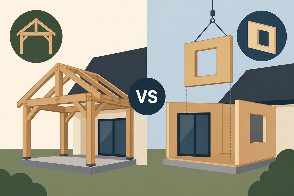 Timber frame construction methods comparison