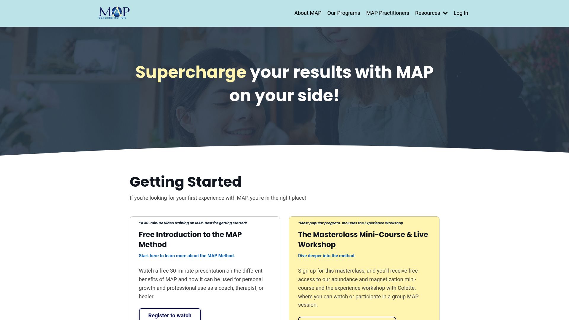 7 Best Coaching Page Ideas to Inspire You in 2025 - MAP Coaching Institute – Multi-Program Landing Page