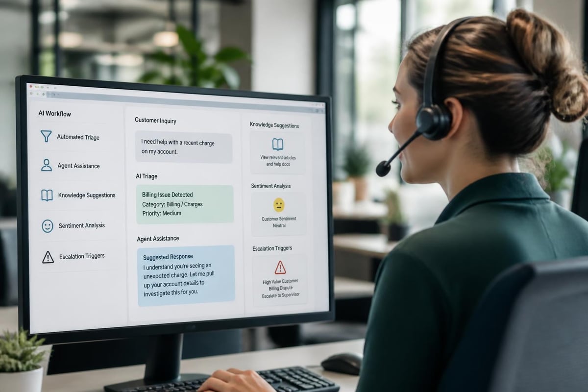 AI customer service workflow