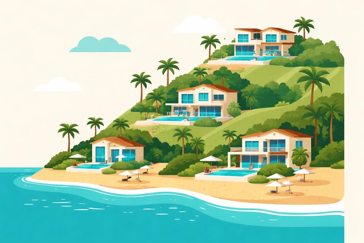 Coastal villa market tiers