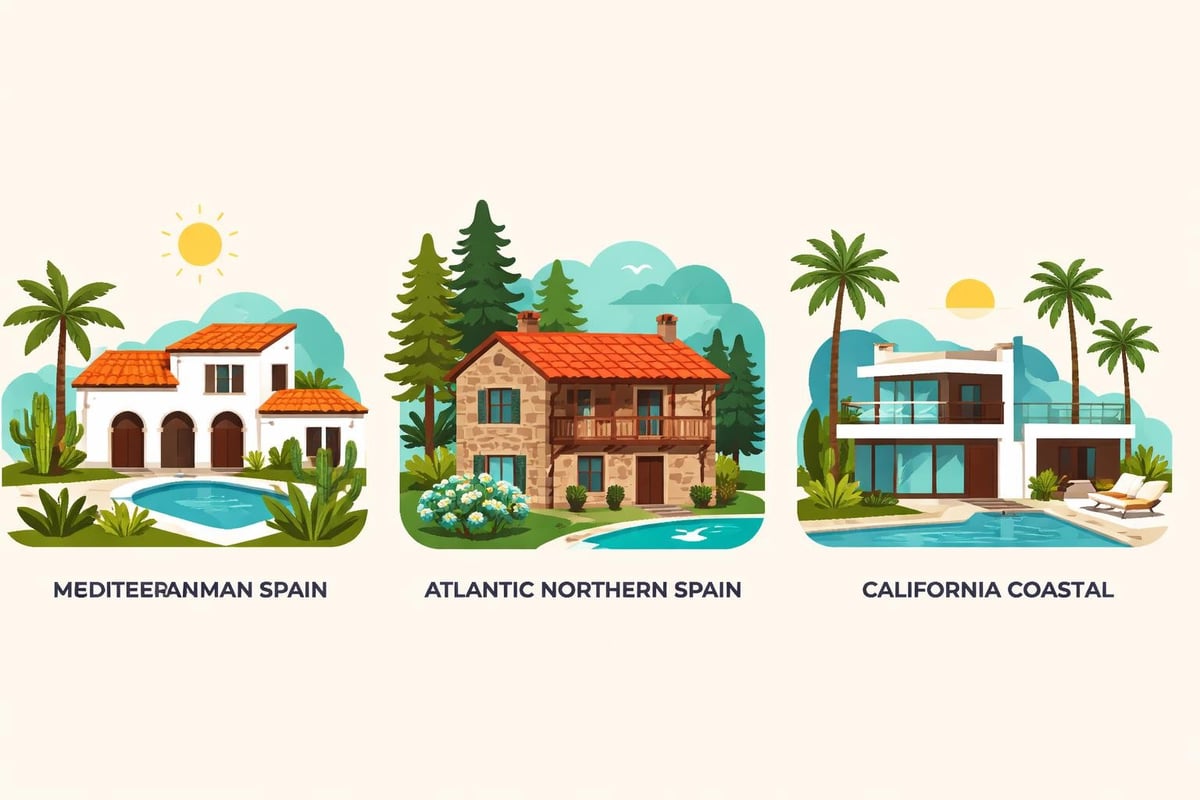 Regional coastal villa differences