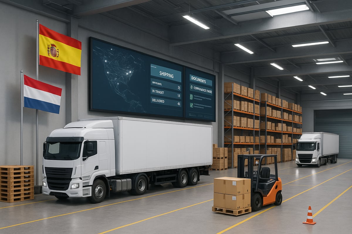 Betrouwbaar transport naar Spanje met logistieke controle, planning en monitoring