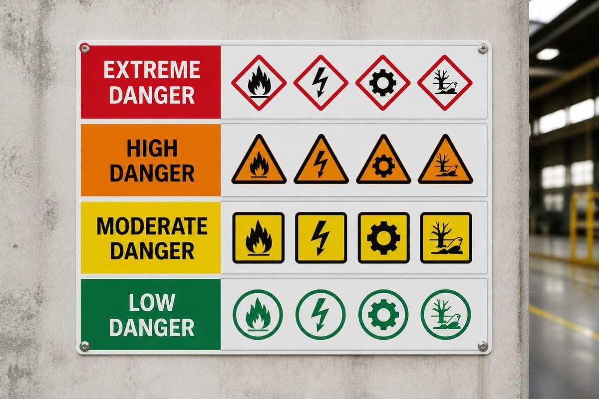 Warehouse hazard zones
