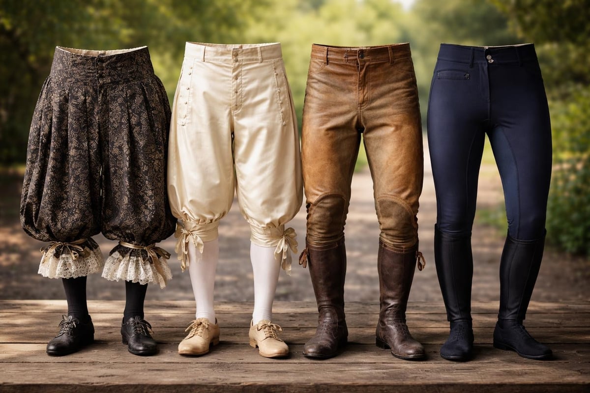 Historical evolution of mens breeches