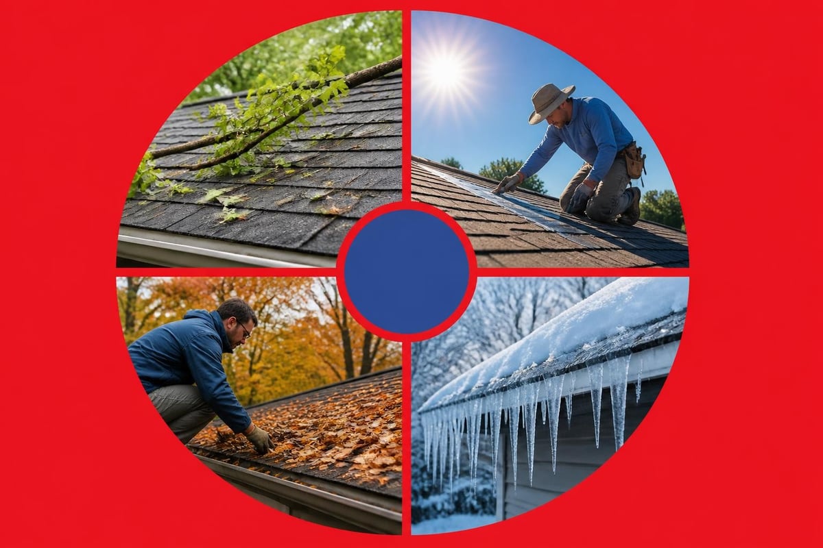 Year-round roof maintenance schedule