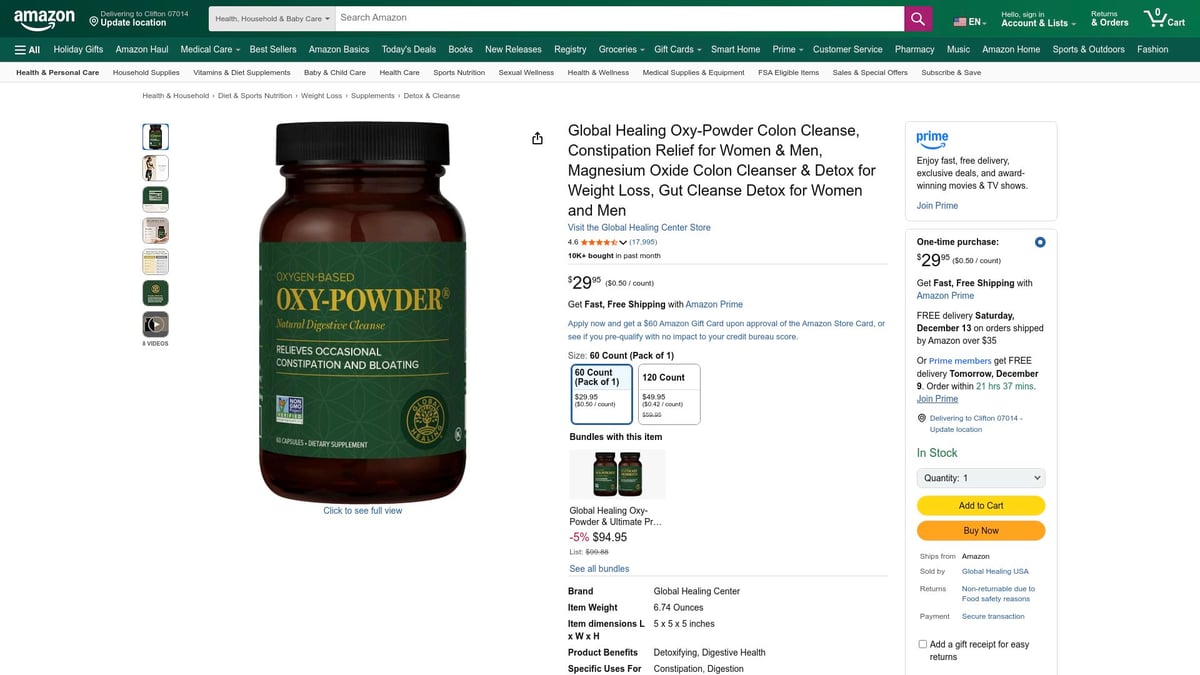 7 Best Detox Options to Revitalize Your Body in 2026 - Global Healing Oxy-Powder Colon Cleanse