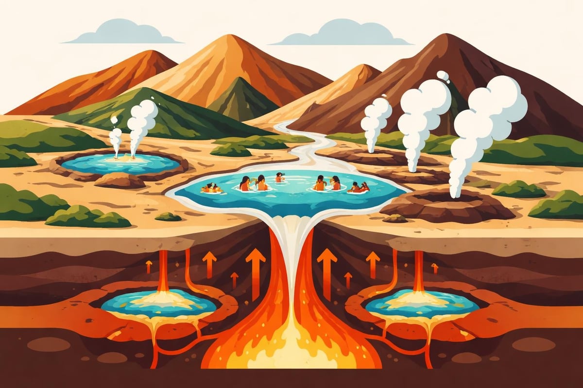 Geothermal activity zones