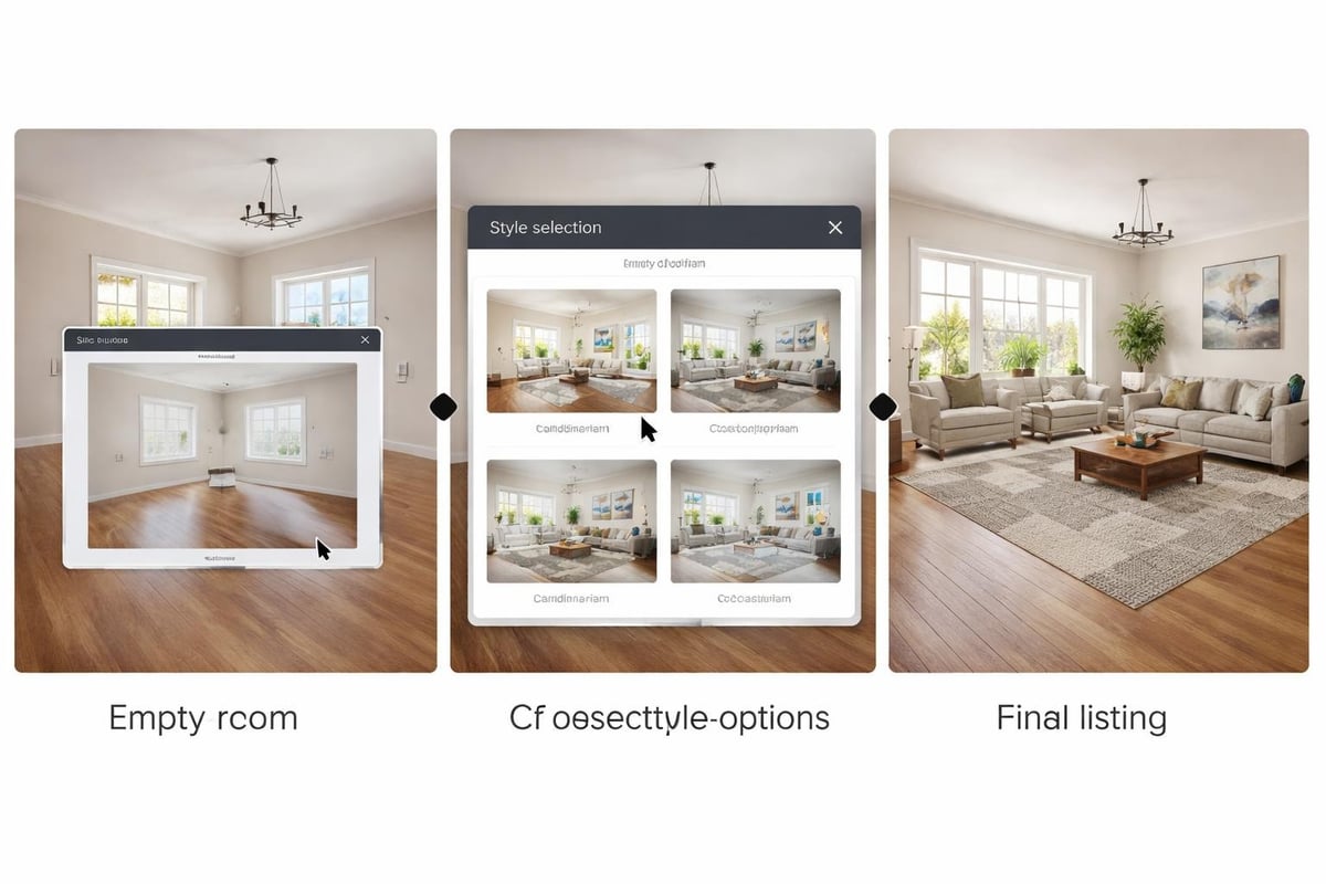 Virtual staging workflow steps