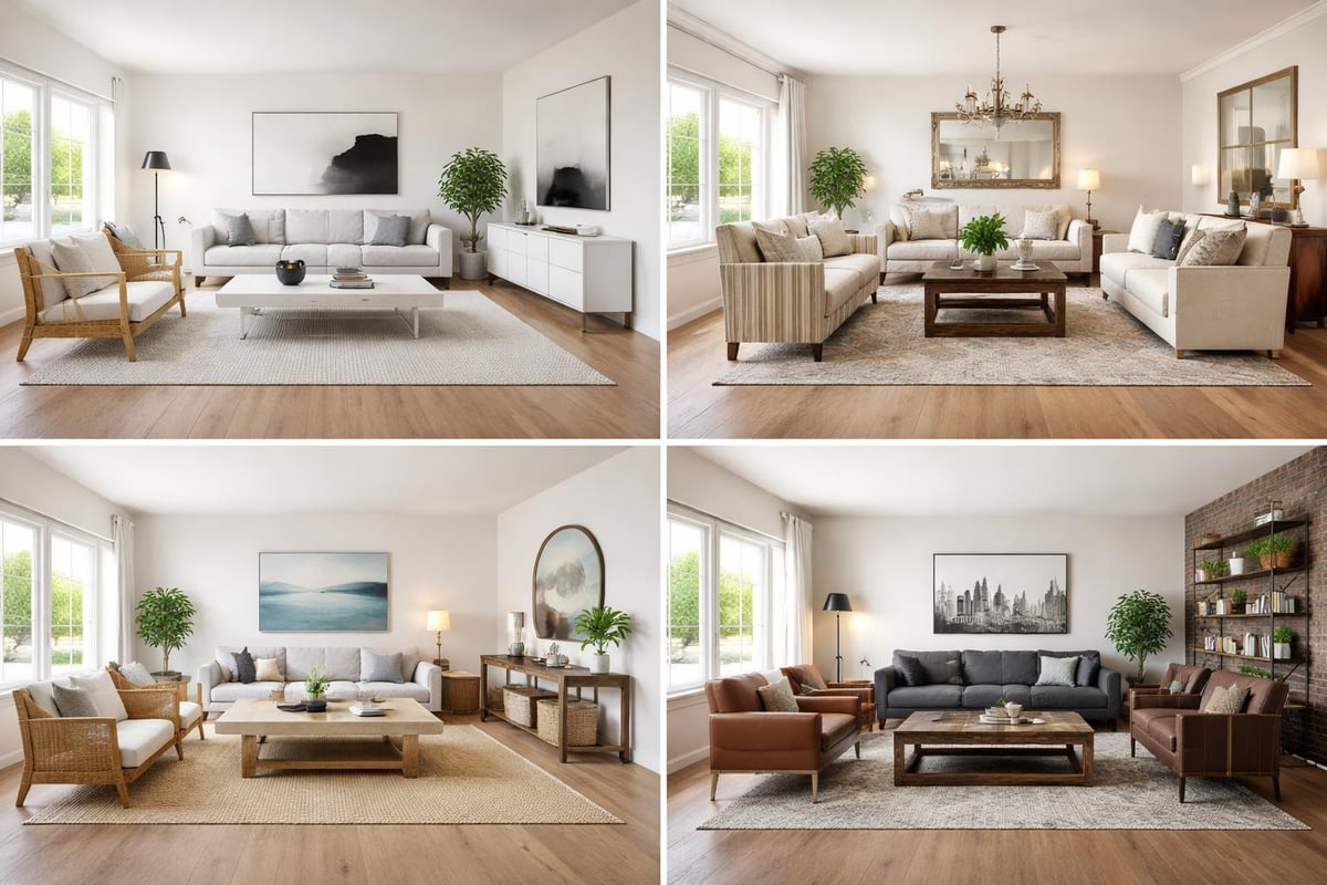 Virtual staging style options