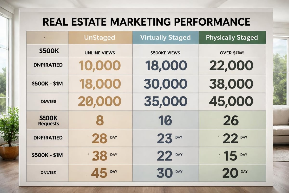 Virtual staging marketing metrics