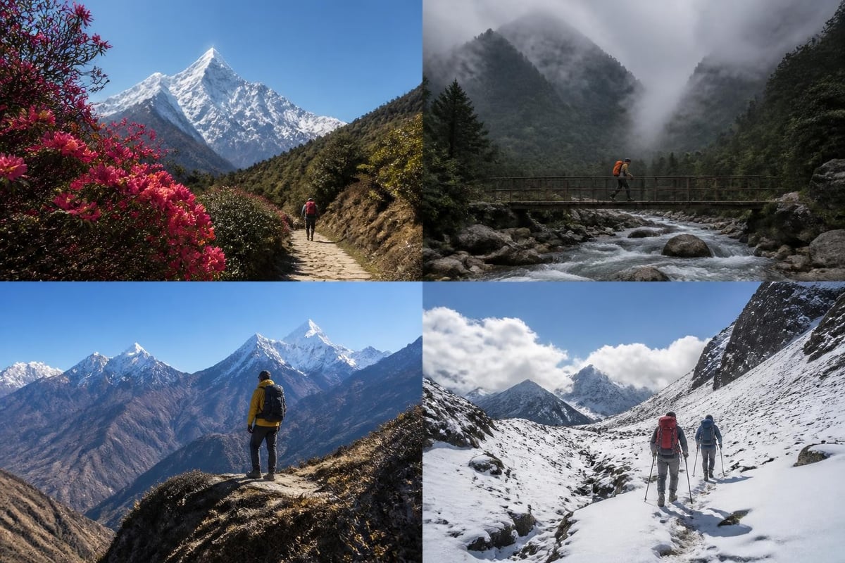 Seasonal trekking comparison