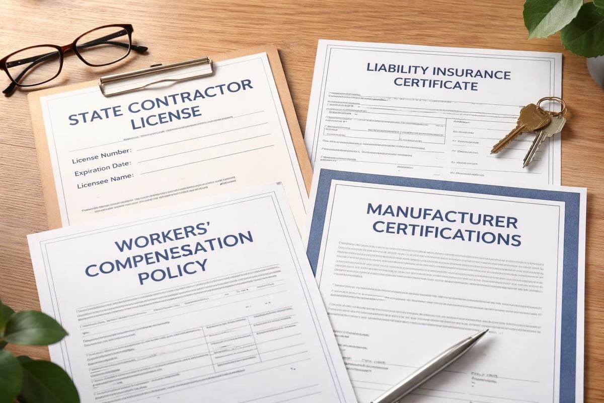 Roofing credentials verification