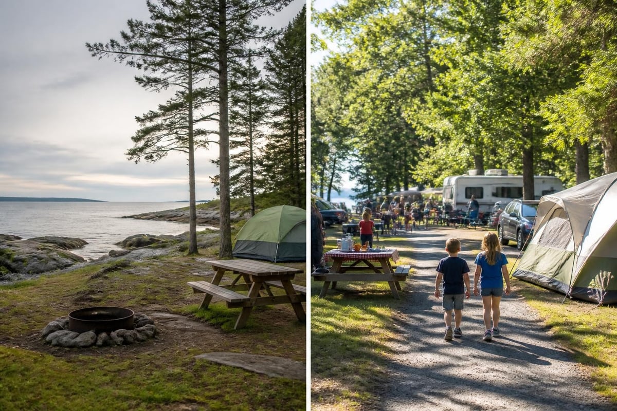 Maine coastal camping seasons