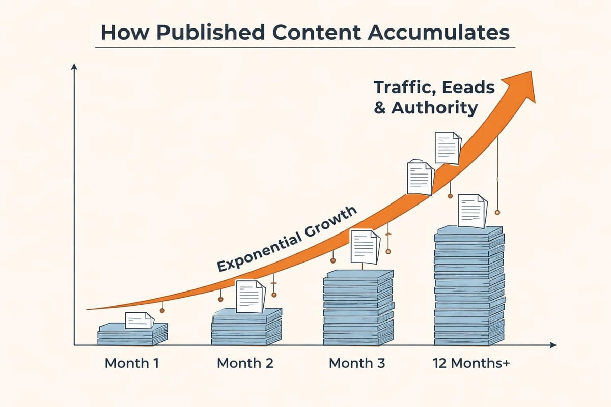Content assets compounding over time