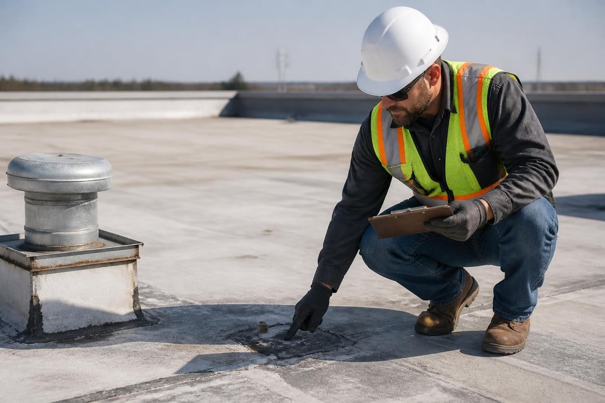 Commercial roof maintenance workflow