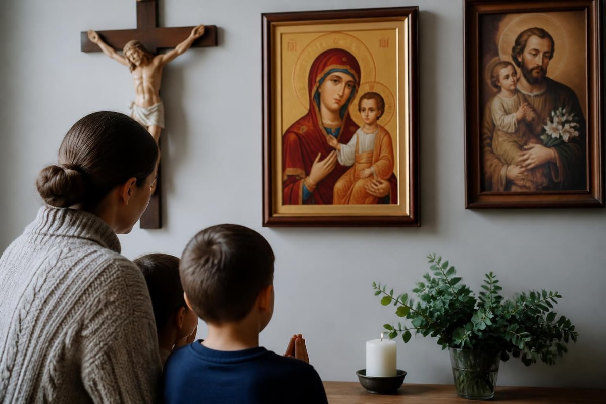 Sacred images in Catholic home decor