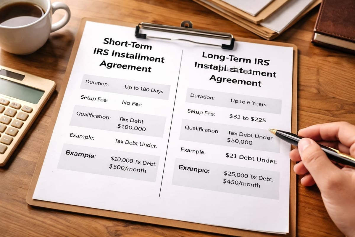 IRS payment plan comparison