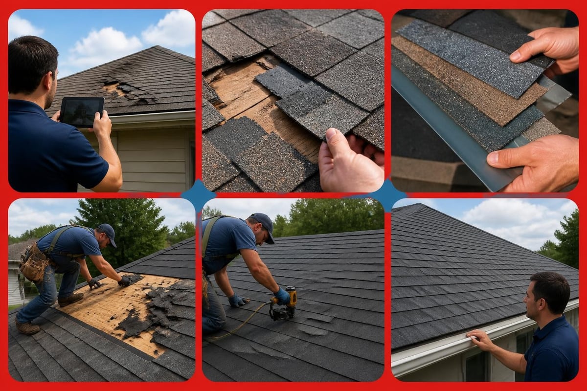 Roof repair assessment workflow