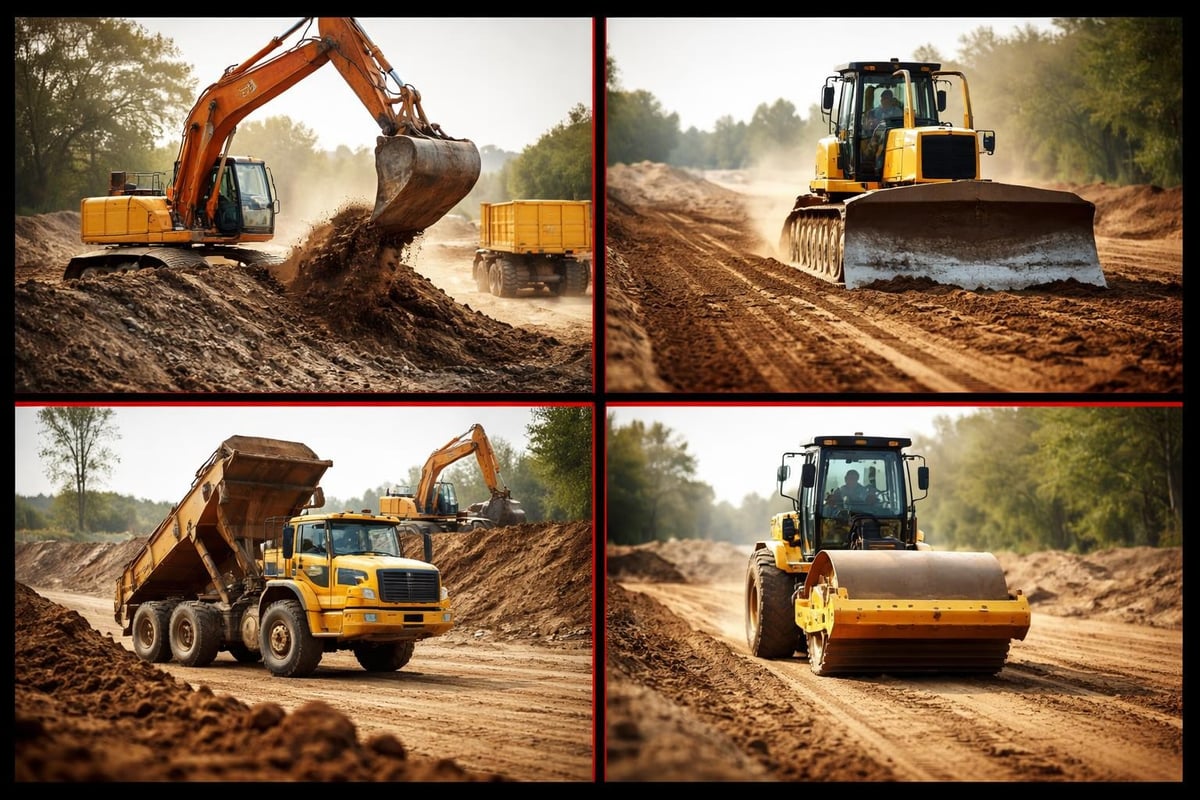 Earthworks operation stages